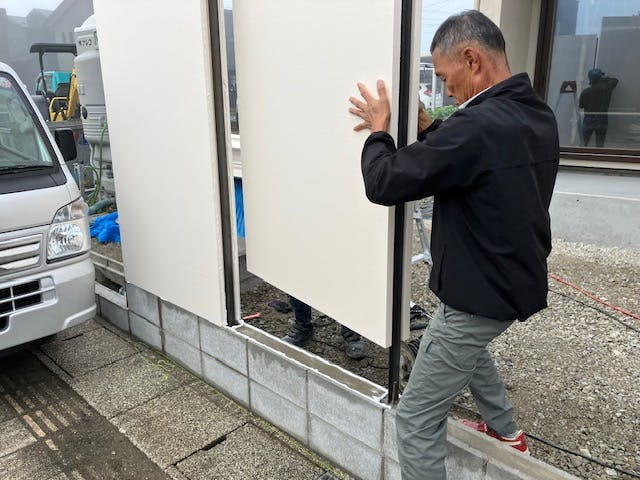 発泡スチロール塀